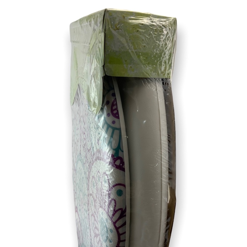 Decorative Toilet Seat Dream Wheels White Purple Teal Geometrical Floral - Picture 8 of 15